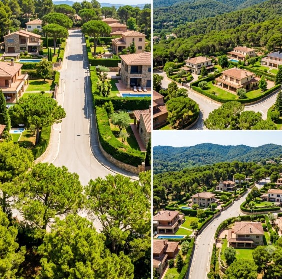 Villas, casas unifamiliares y entorno residencial verde de Bellaterra en Cerdanyola del Vallès